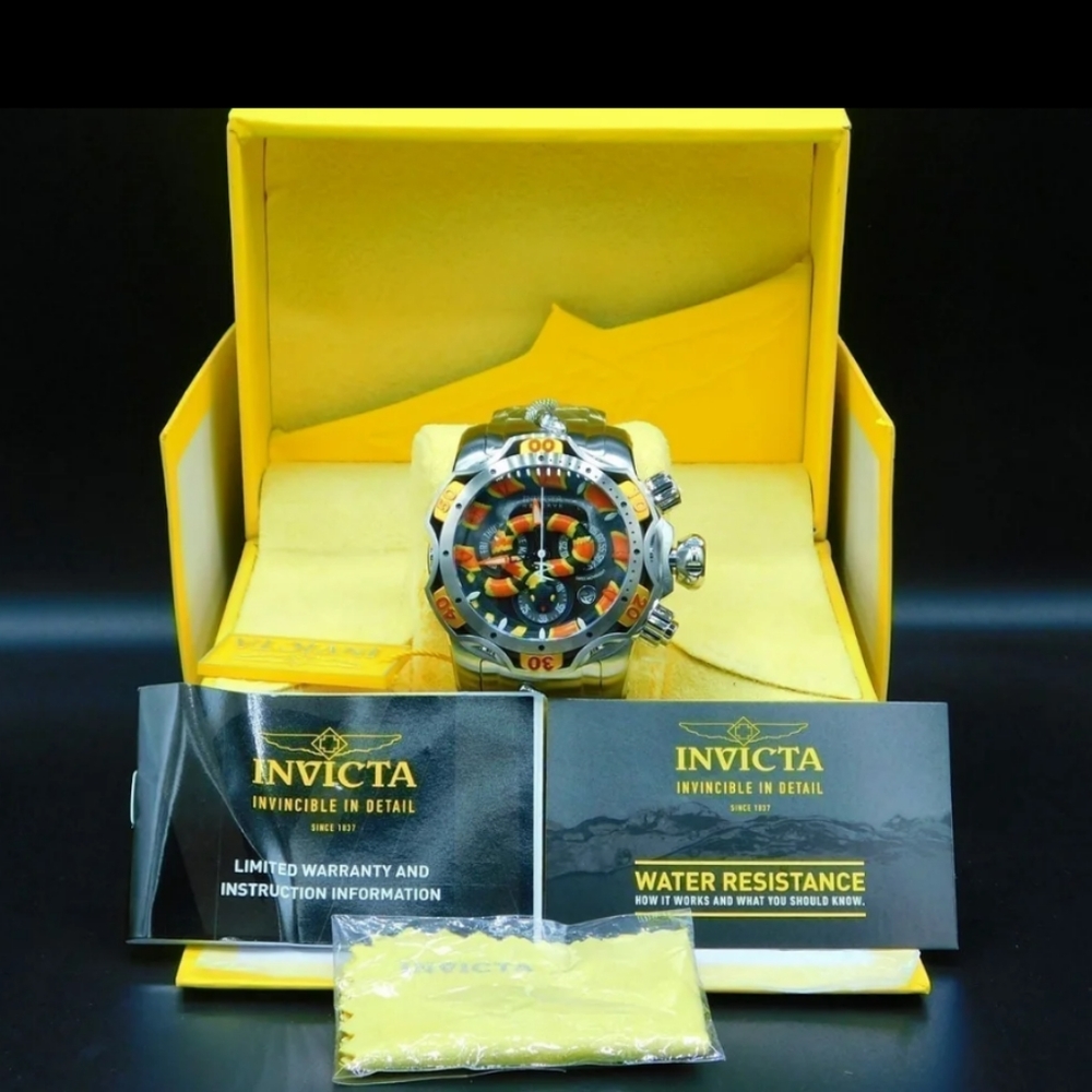 Brand New Invicta Swiss Venom Coral Snake Chrono - Picture 6 of 9